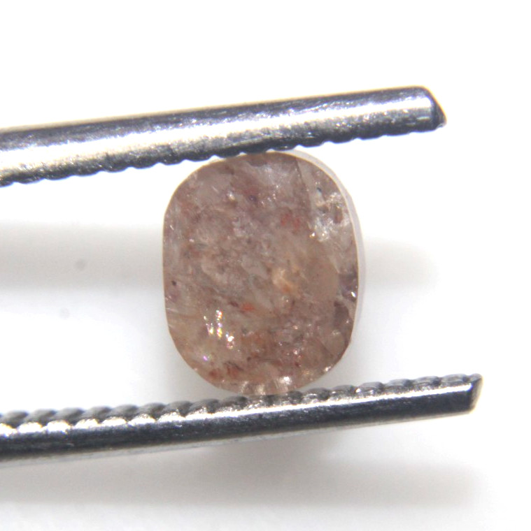 0.95Cts Oval Shape Gray brown Color Checker Cut Diamond 6.89×5.59×1.98 MM