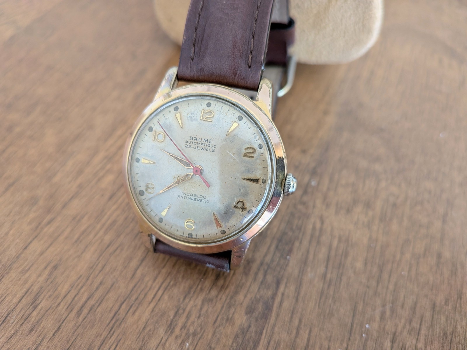 Vintage 1950s Baume 25j, gold filled watch,