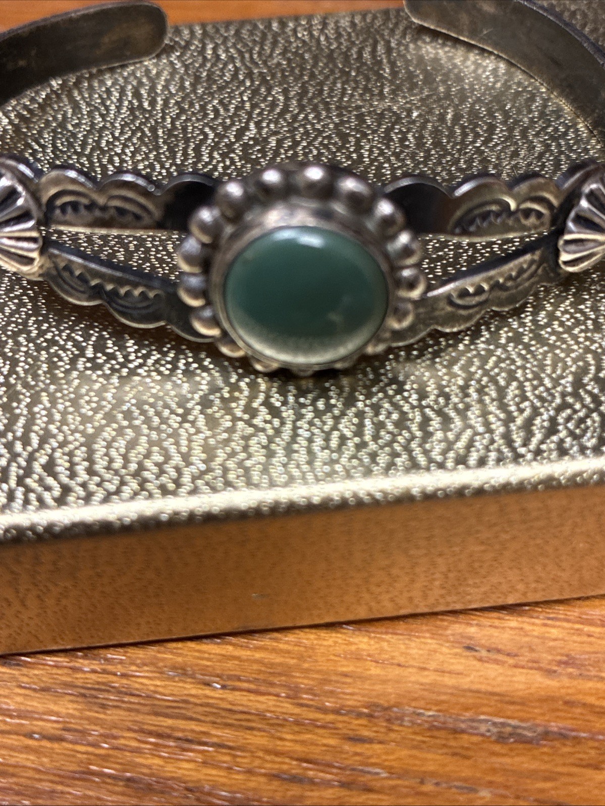 Vintage Silver Fred Harvey Turquoise Cuff Bracelet. Sterling Silver Turquoise