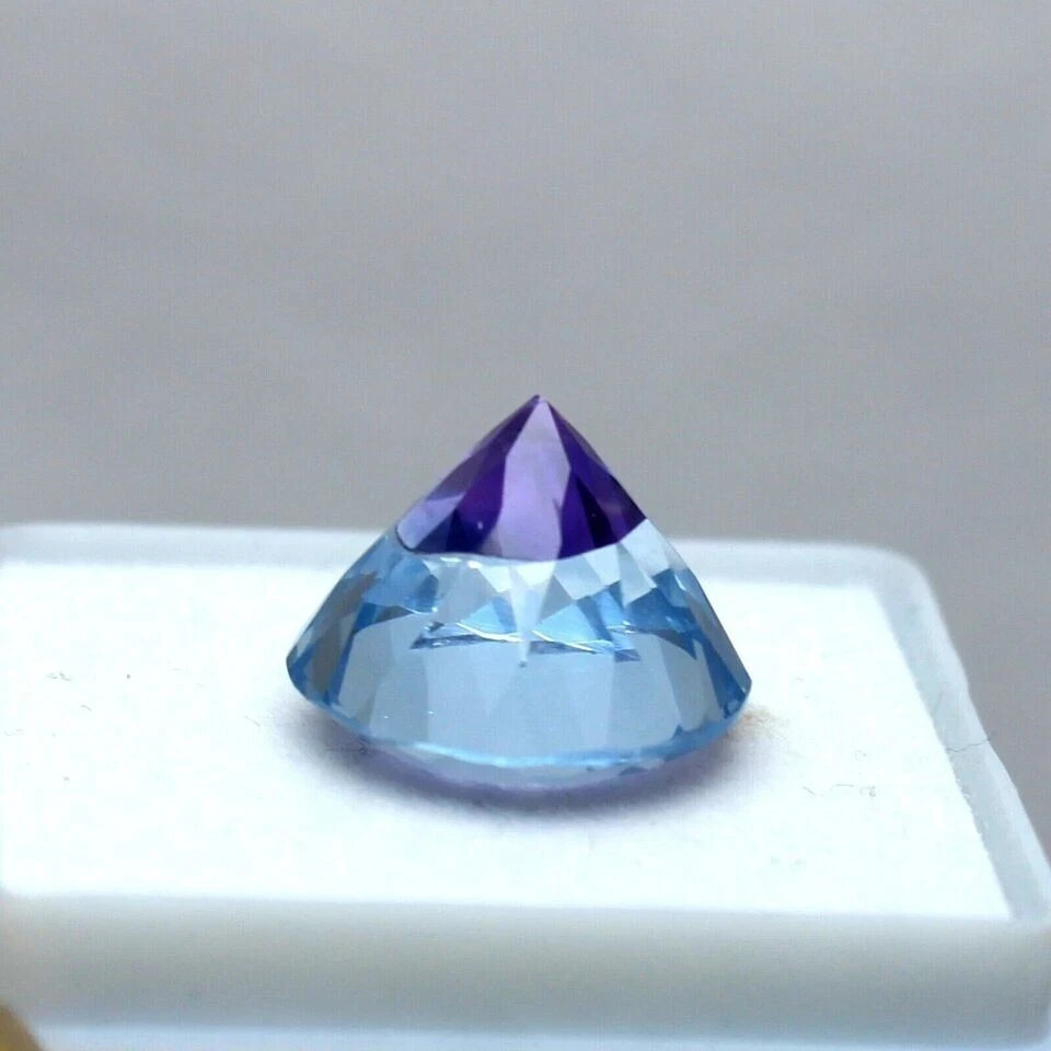 AAA 10.40 CT+ Natural Pitambari Sapphire Bi-Color Round Certified Loose Gemstone