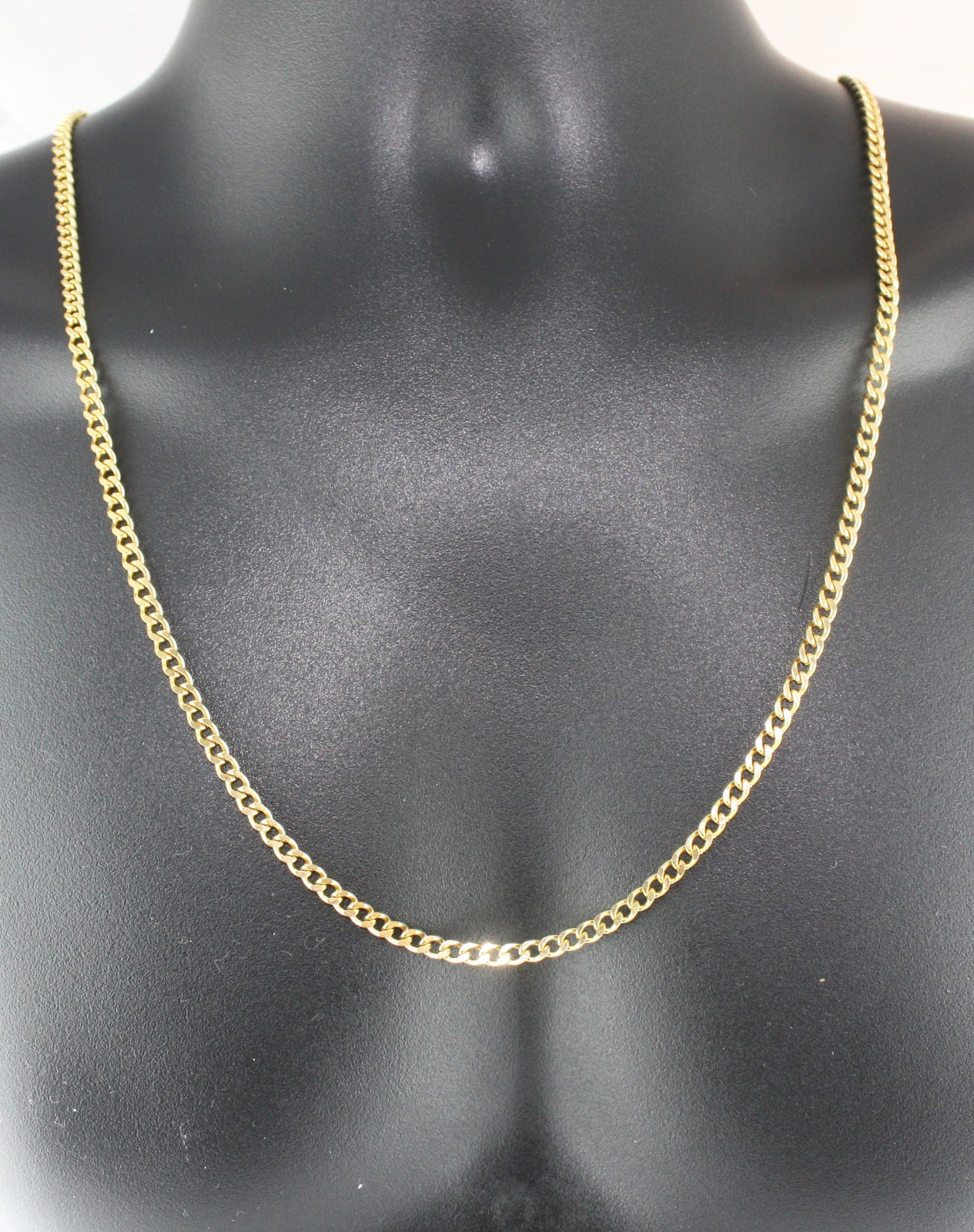 Chain Necklace Bracelet 18k gold plated Link Curb Cuban 4mm 7-36” Men’s