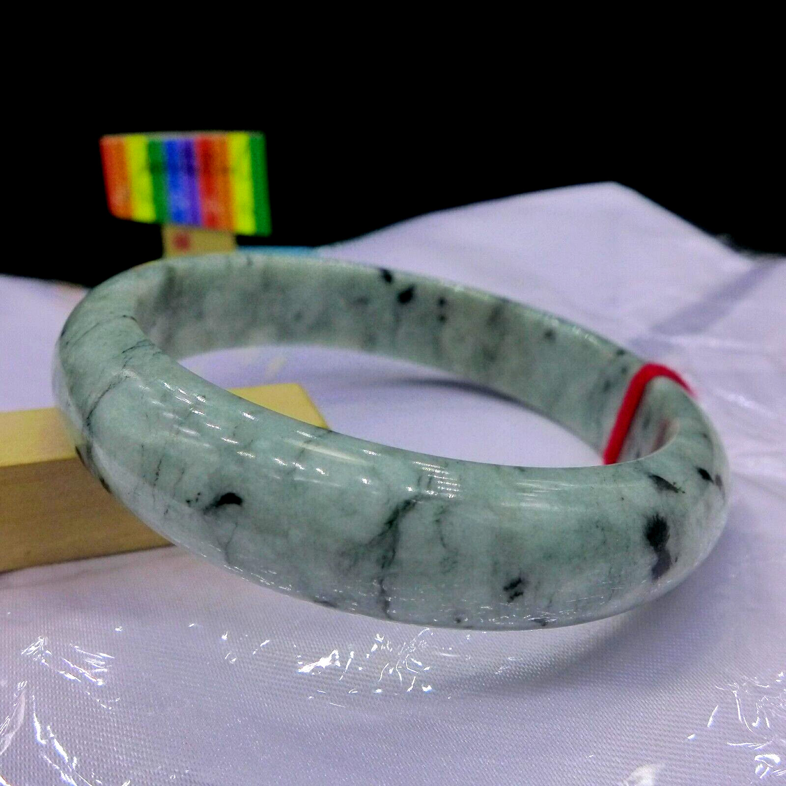 【JadeiteBird】61mm Certified 100% Natural Grade A Jadeite Jade Bangle Bracelet