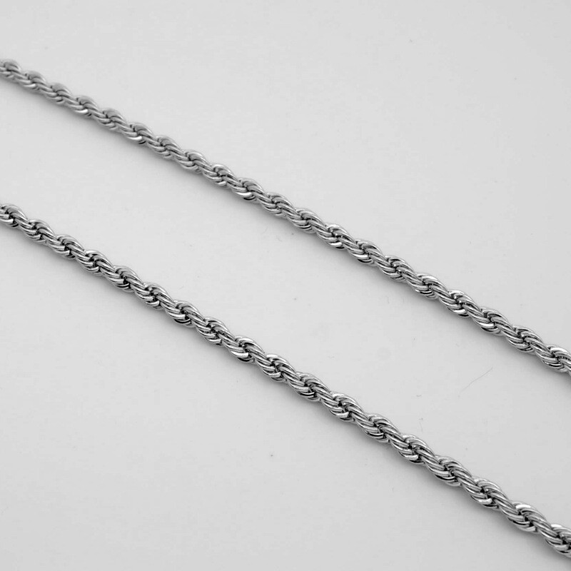 Wholesale Stainless Steel Twist Rope Chain Necklace For Pendants Mens & Womens