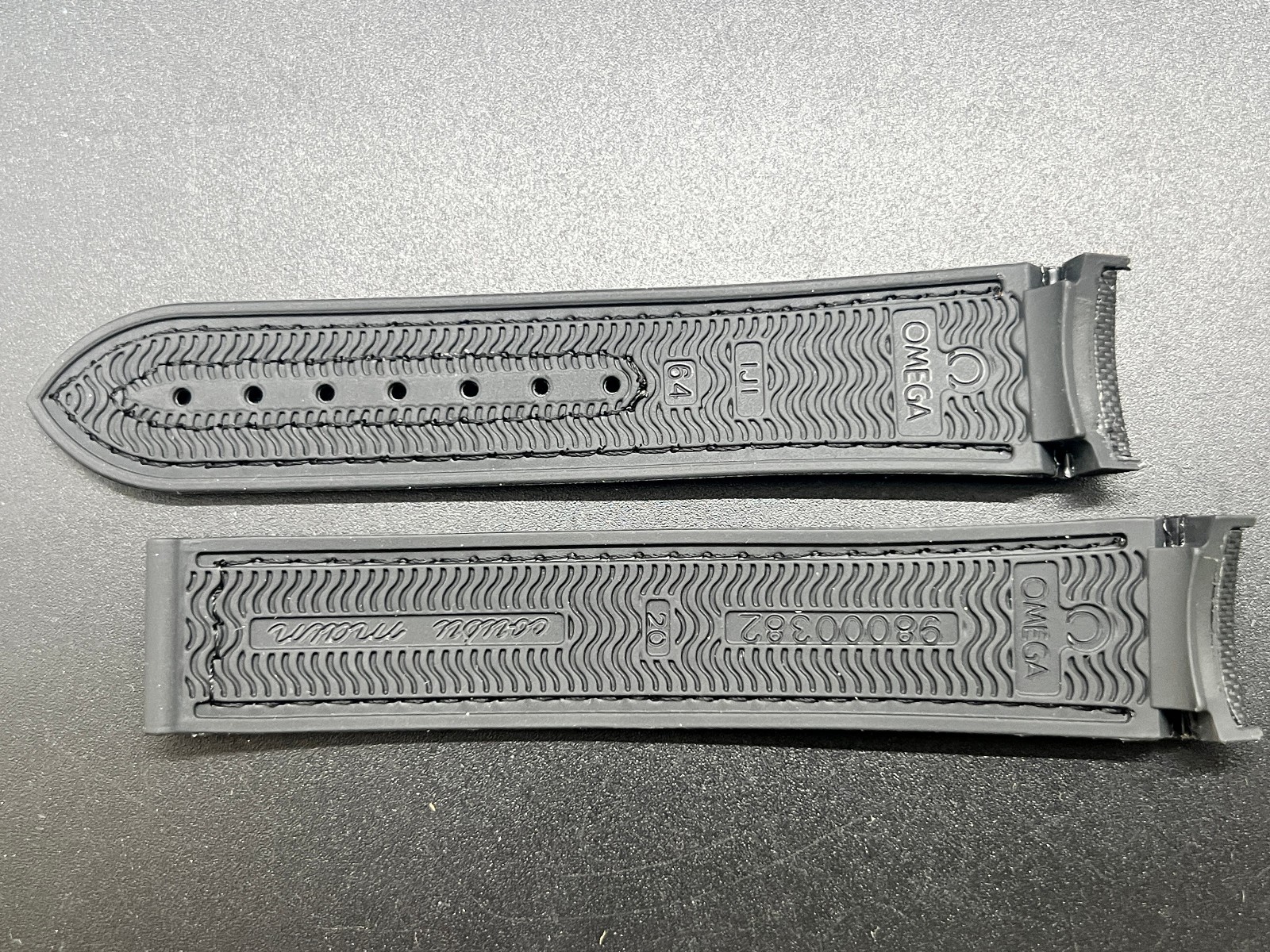Omega Speedmaster/Seamaster 20mm Sailcloth/Rubber Watch Strap with Clasp Options