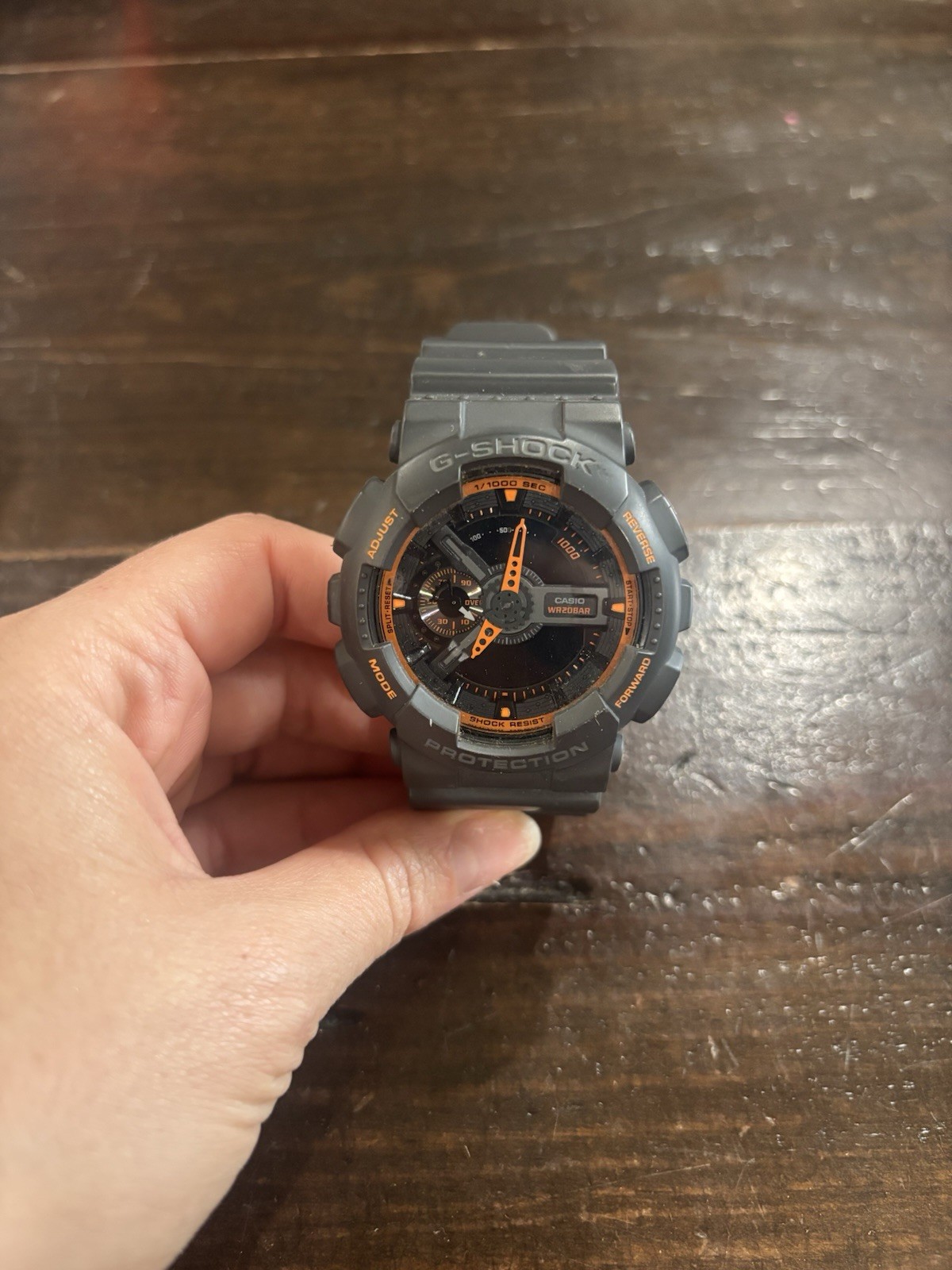 Casio G-Shock Ga-110TS Digital-Analog Quartz Men Orange Grey