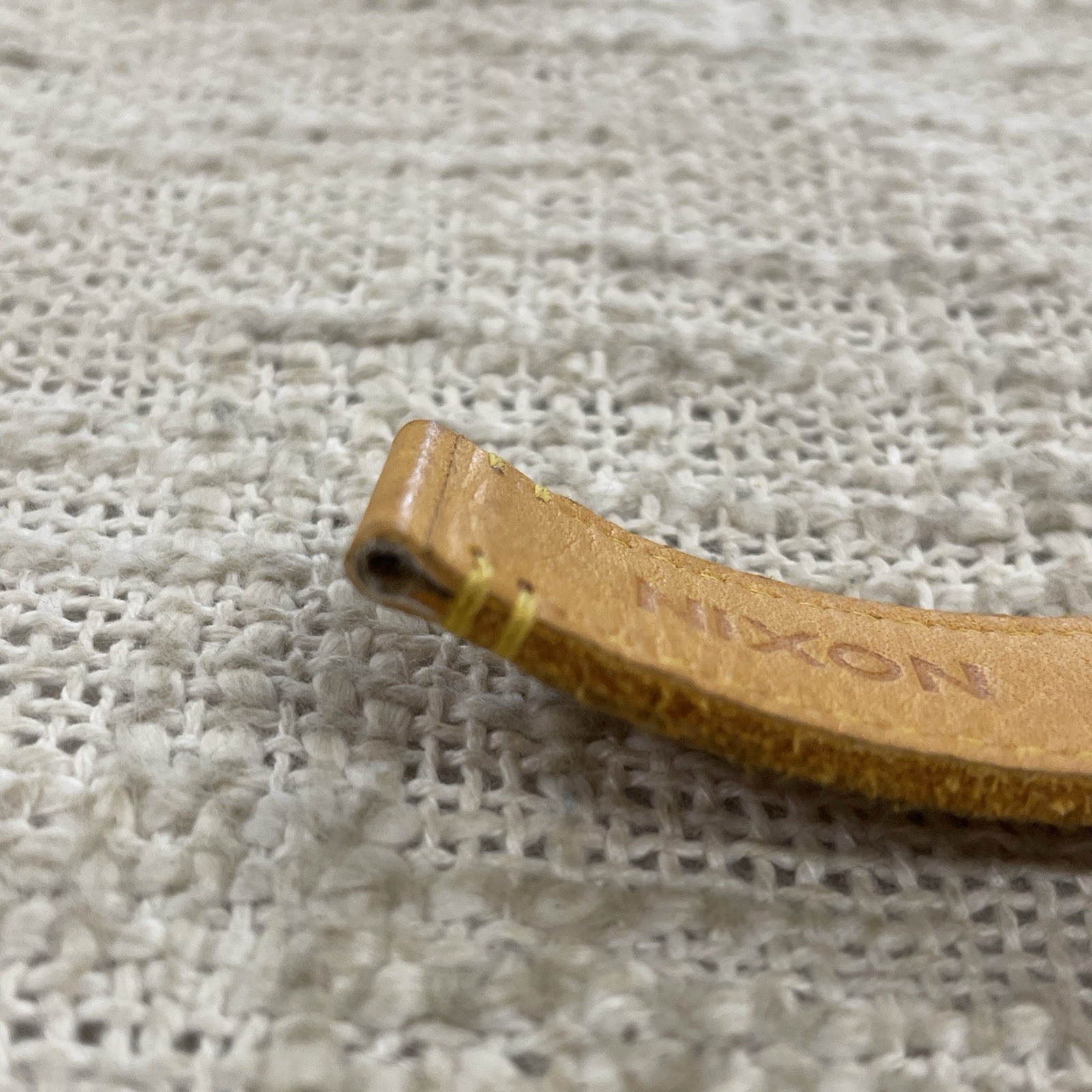 Nixon Horween Leather Mustard Yellow Watch Strap