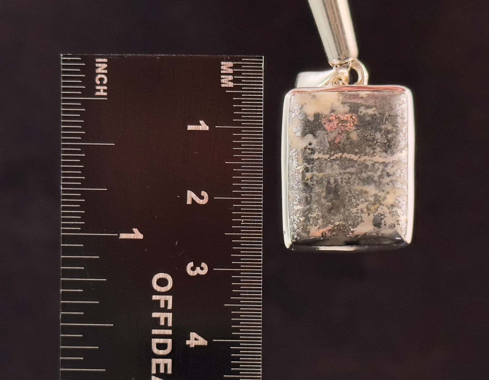 NATIVE SILVER ORE Pendant – Rectangle – Fine Jewelry, Crystals Stones, 52838