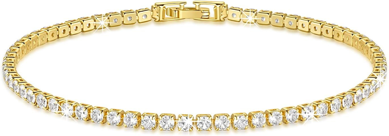 Ankle Bracelets for Women 14K Gold Anklets Waterproof Tennis Chain Beach Anklets