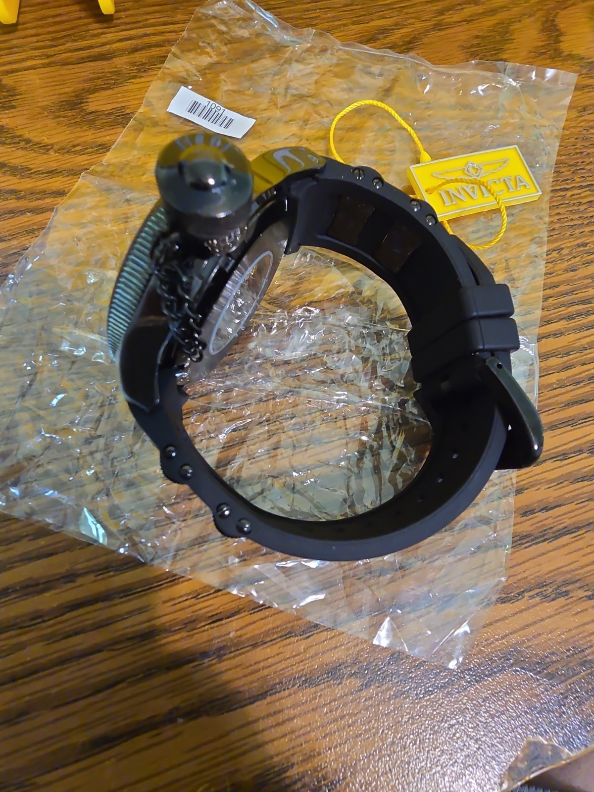 New Invicta Russian Diver Quinotaur Mechanical 1091 Triple Black Yellow 8 Slot