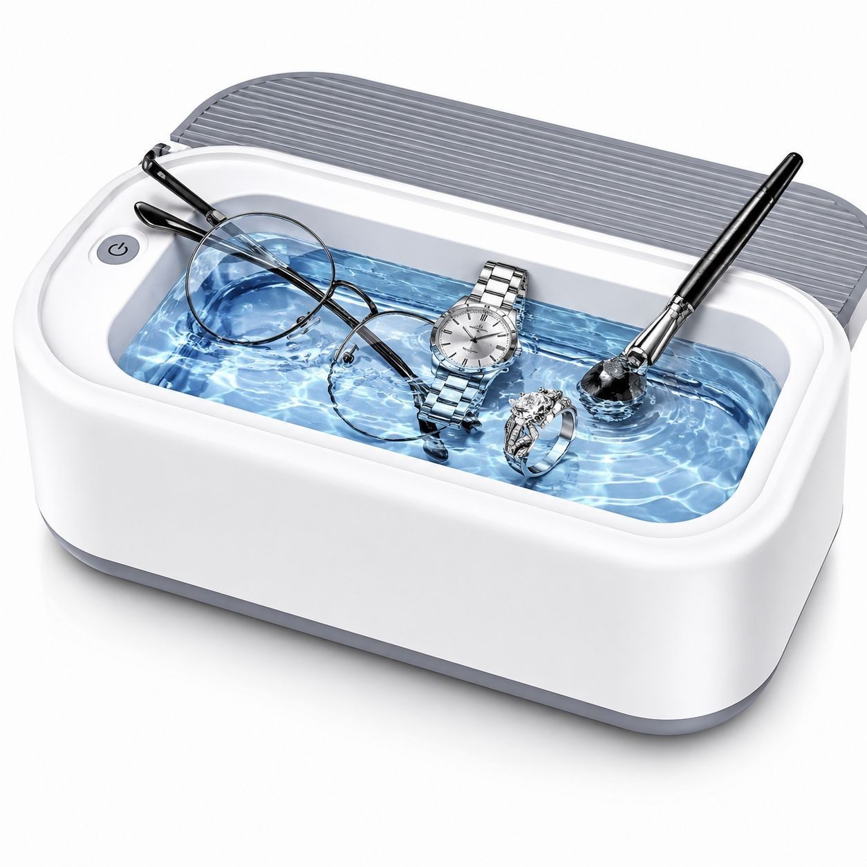 Portable Ultrasonic Jewelry Cleaner Machine for Rings Glasses Watches Eyeglasses