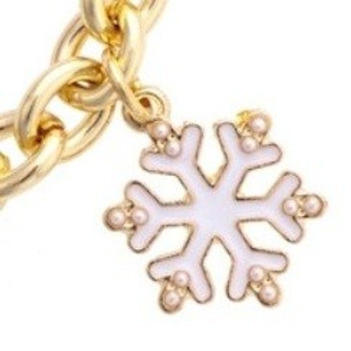 CANVAS STYLE Gold Tone Après Ski Charm Bracelet Winter Theme Jewelry NWT