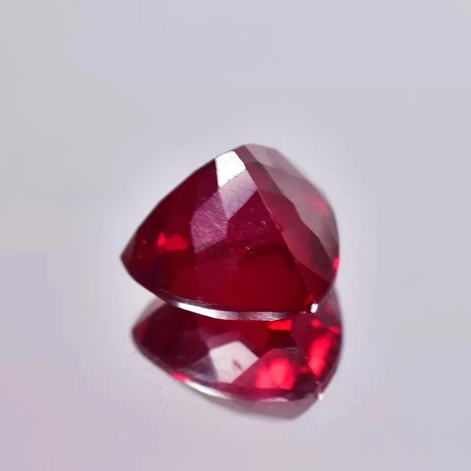 Natural Burma Pigeon 29.13 Ct Blood Red Ruby Trillion Certified Loose Gemstone