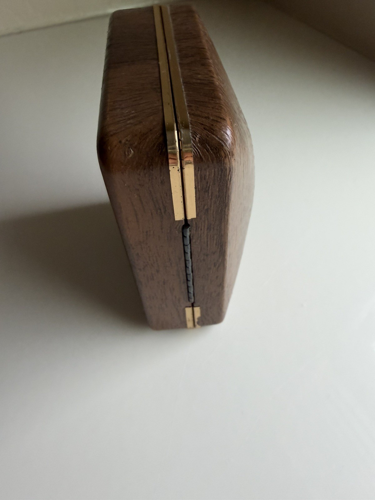 Vintage TIMEX Electric Watch Presentation Box Wood Grain Red Liner Papers Tag