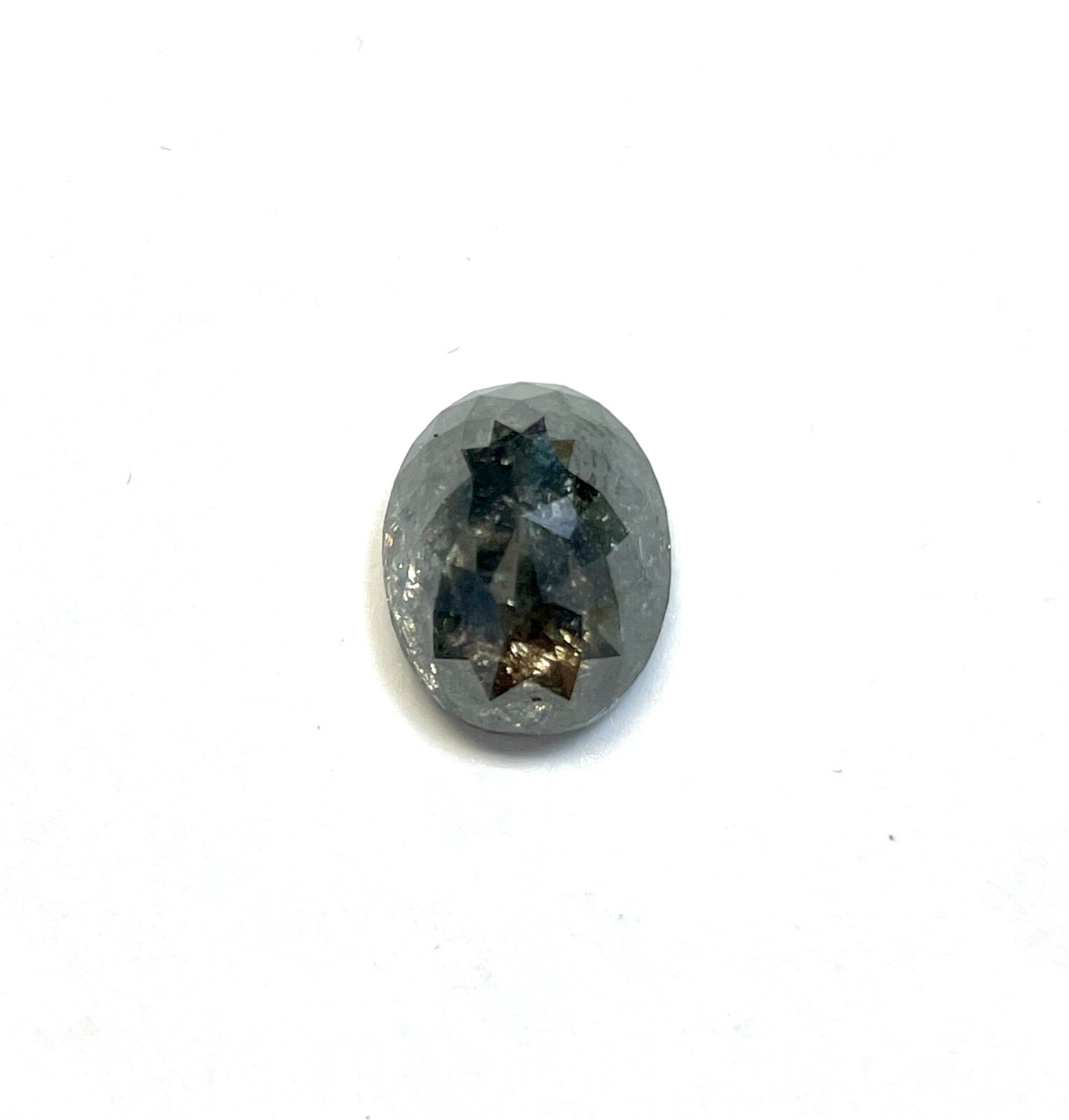 4.82 CARATS Oval Double CUT SALT & PEPPER POLISHED DIAMOND