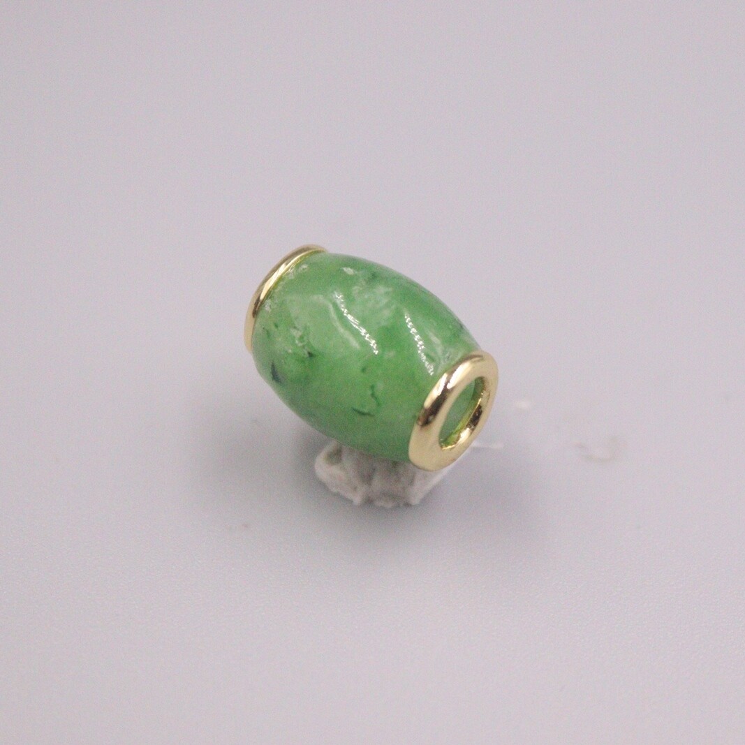 GP Heating Jade Pendant For Women Female Green 路路通 Bead 10mm Pendant Gift
