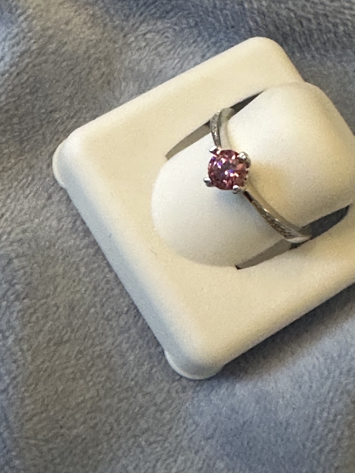 925 sterling silver pink ring