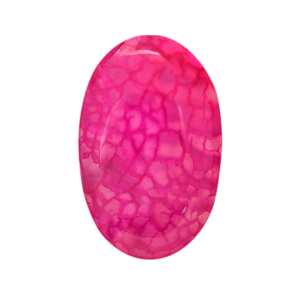 Lab Created Dragon Vein Agate 21.5×34.2×6.5 mm Oval Shape Gemstone LS126-06519