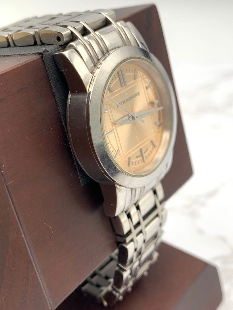 Working BURBERRY Women’s Men’s Watch Silver with Box