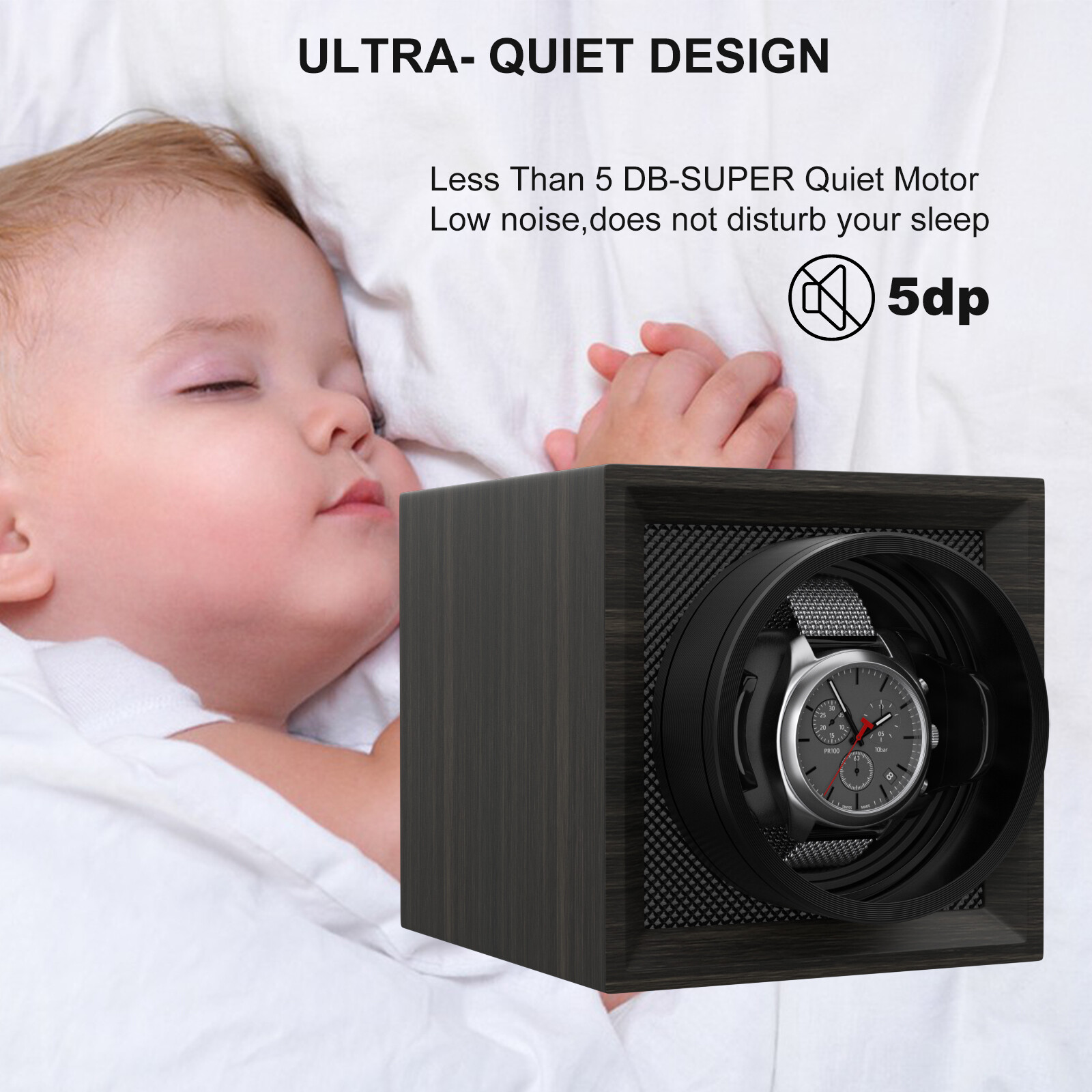 Automatic LED Watch Winder Single 4+4/6+6/8+4/12+6 LED Display Storage Watch Box