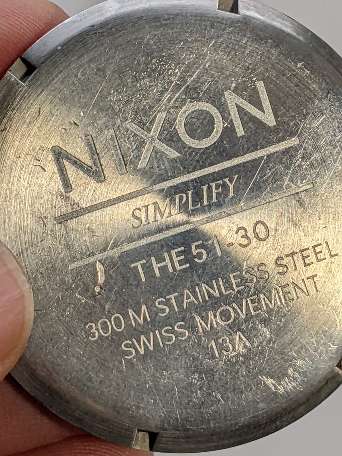 Screw-Down Caseback ONLY from NIXON 51-30 Tide watch – Stainless Steel