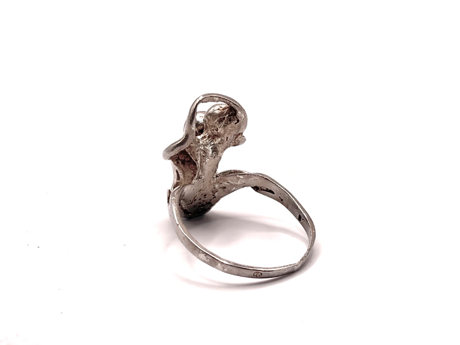 Vintage Silver Erotic Studio Design Ring Size P 1/2 (US 8)