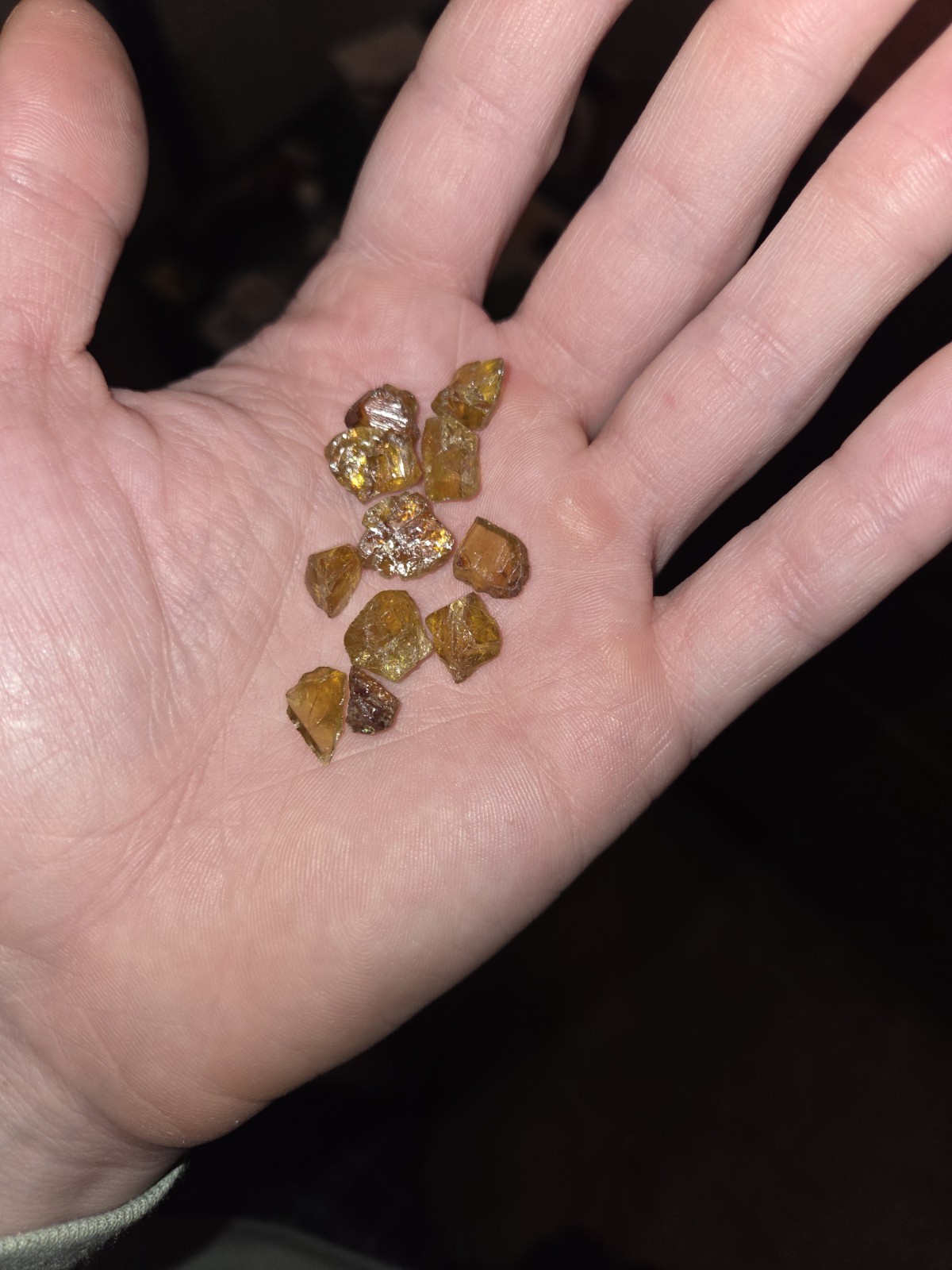 51 Ct Natural Sphene (Titanite) Rough Lot | Yellow Fire Dispersion | Pak