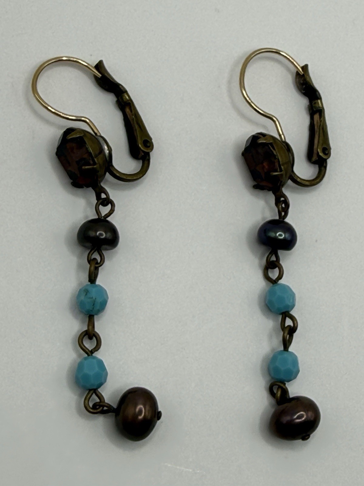 Liz Palacios Vintage Earrings Antique Finish