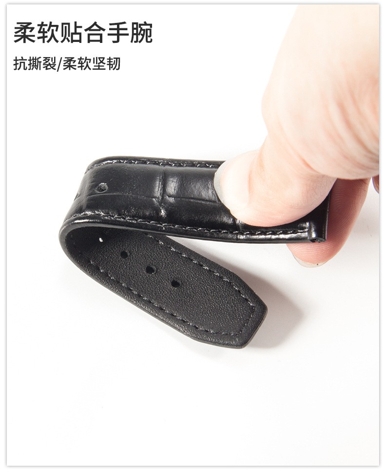 Quality Genuine Leather Watch Strap Mens Band 20 22mm for Maurice Lacroix Pontos