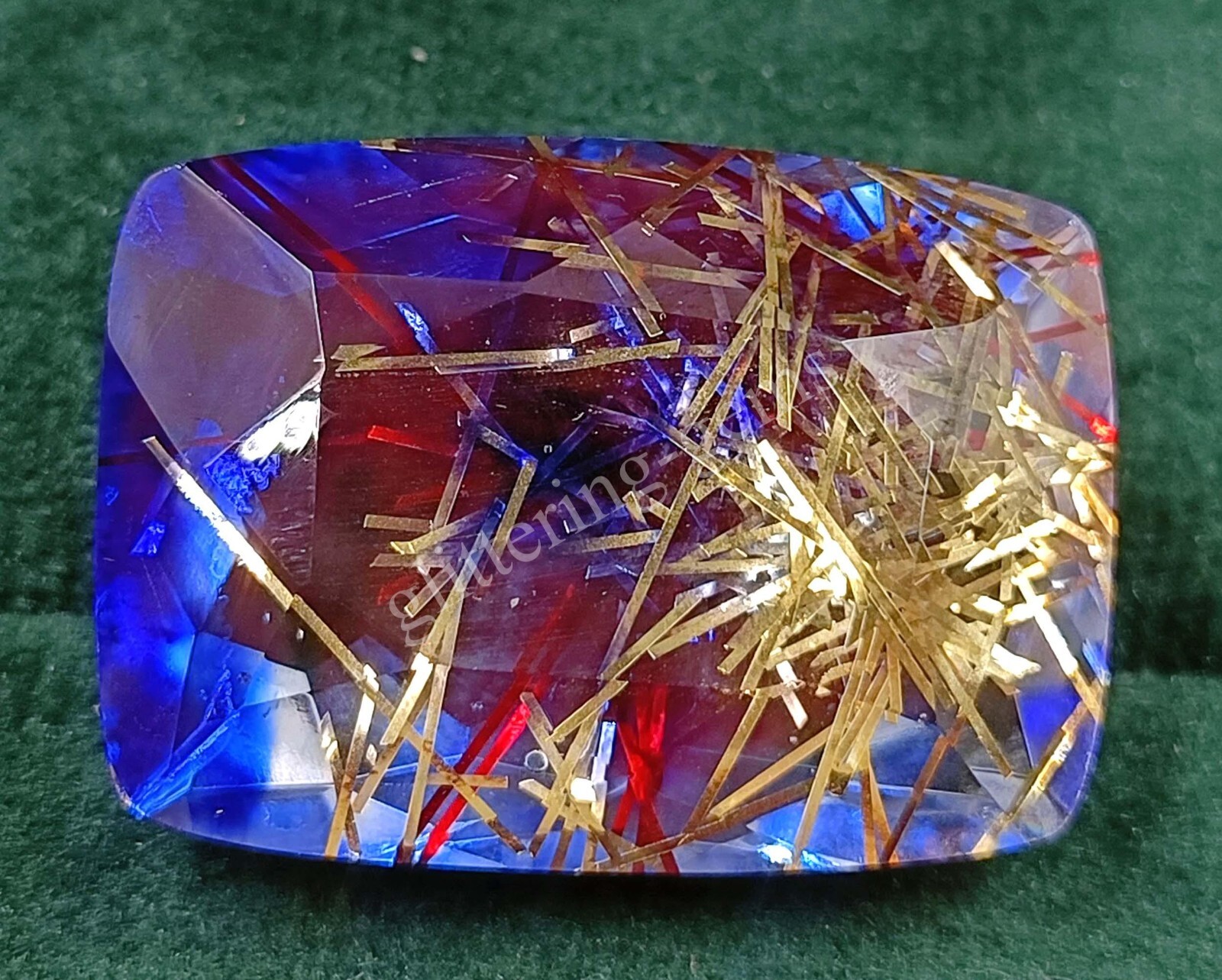 76.90 Ct Cushion BI Color Quartz Ametrine Doublet IGL Transparent Loose Gems M25