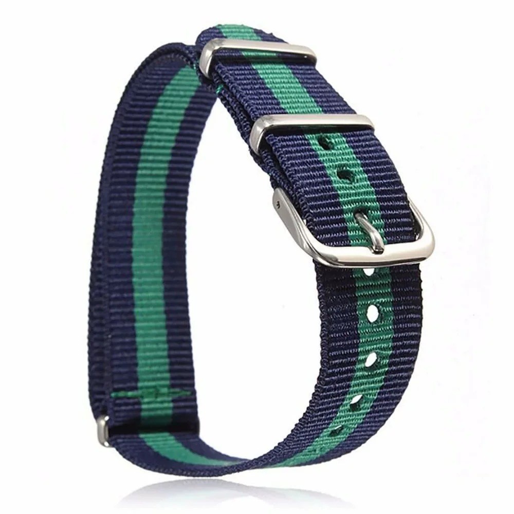 High Quality Nylon Canvas Watch Band Single Pass Sports Strap 18 20mm Universal