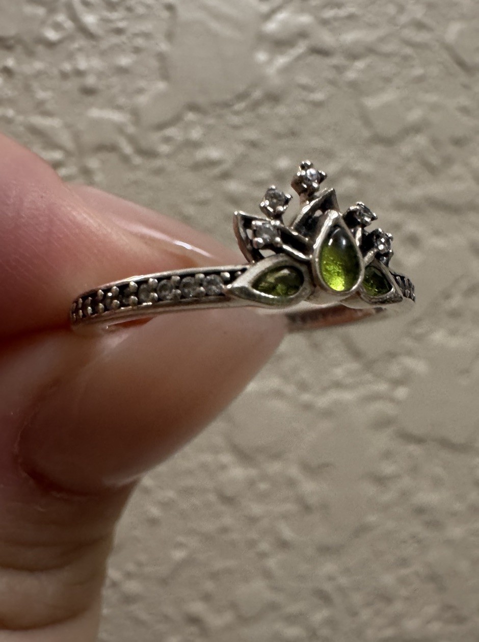 Pandora Disney Princess Tiana Ring 925 Sterling Silver Size 56 (7.5)
