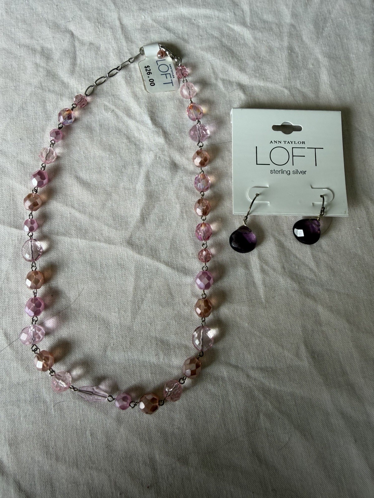 Ann Taylor LOFT Necklace & Earrings • Both NWT Coordinated Colors • Not a Set491