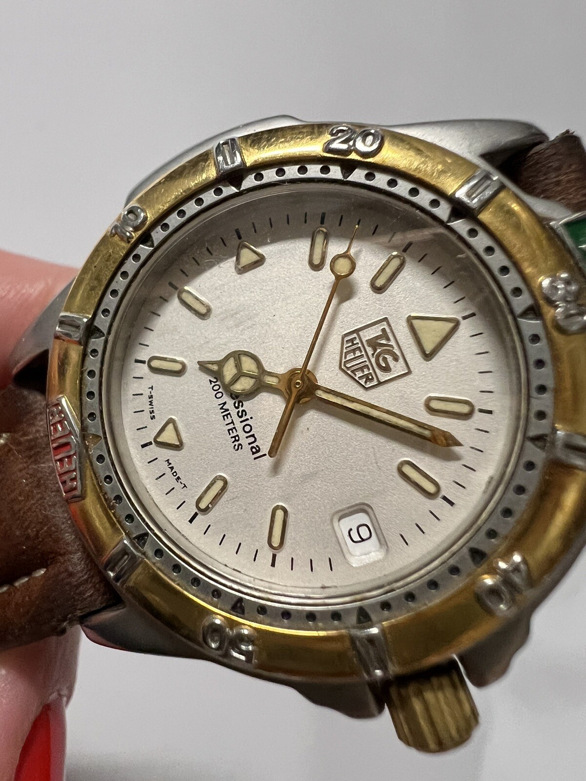 Tag Heuer Professional Divers WF1210-K0 Gold Bezel 32Watch GOOD LUCK WESTBURY