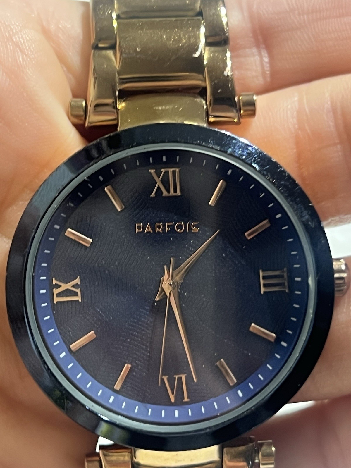 Parfois Timepieces Women’s Quartz Bracelet Watch, Blue Dial Roman/Stick