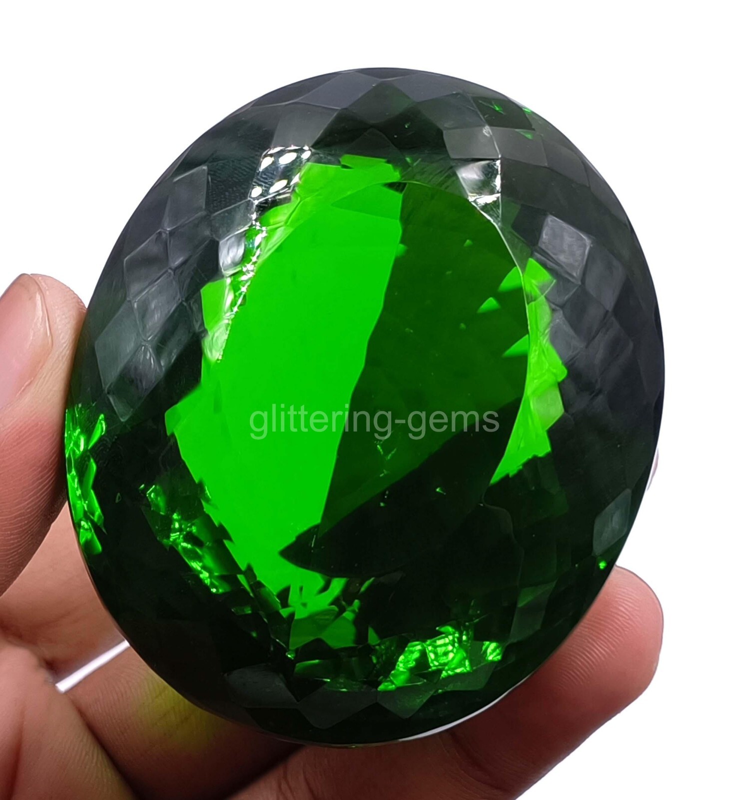 Natural 1500 Ct Green Moldavite Oval Cut IGL Certified Loose Gemstone 5MSG