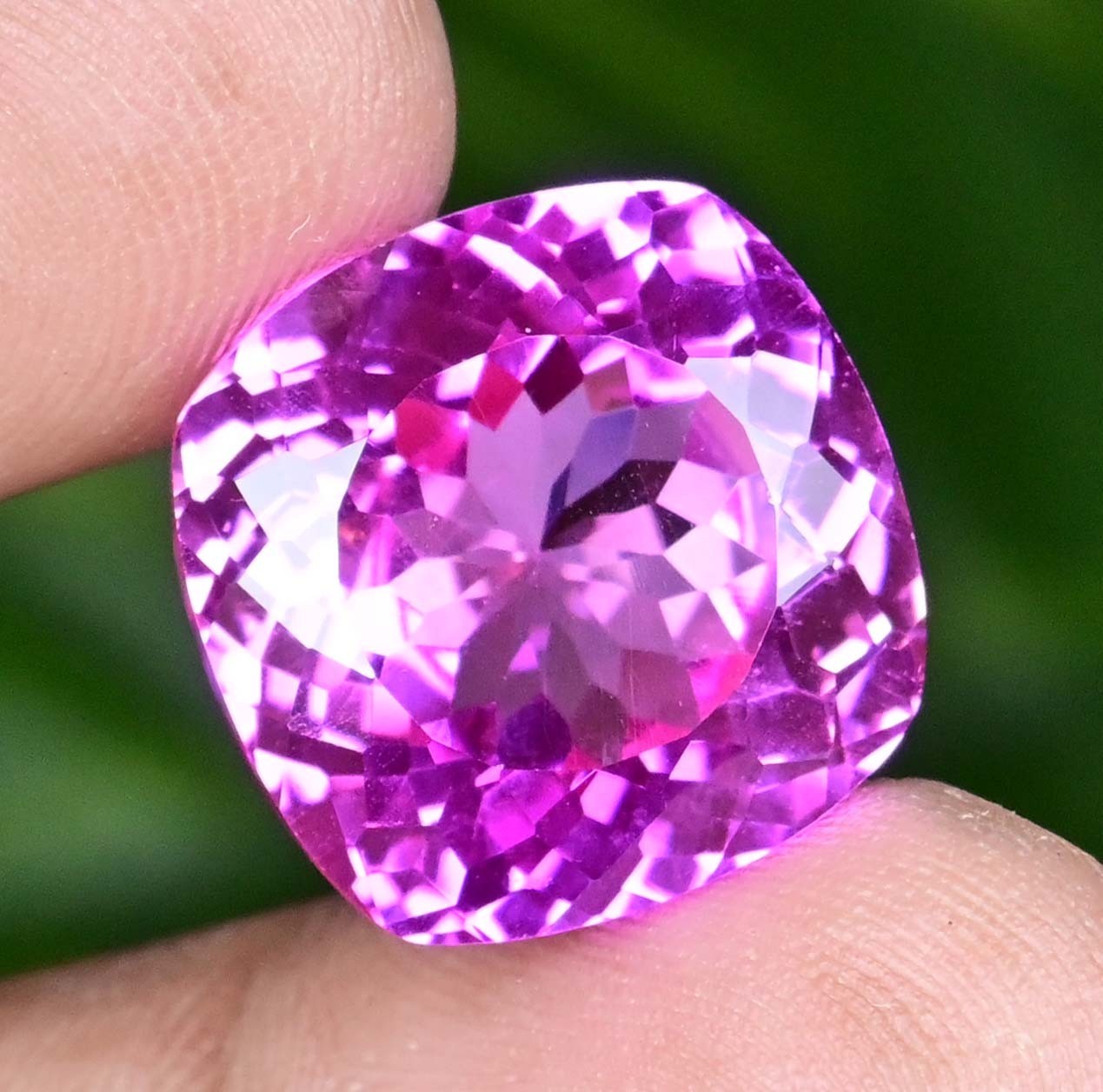 25.20 Ct Natural Mogok Pink Ruby Cushion Certified Flawless Loose Rare Gemstone