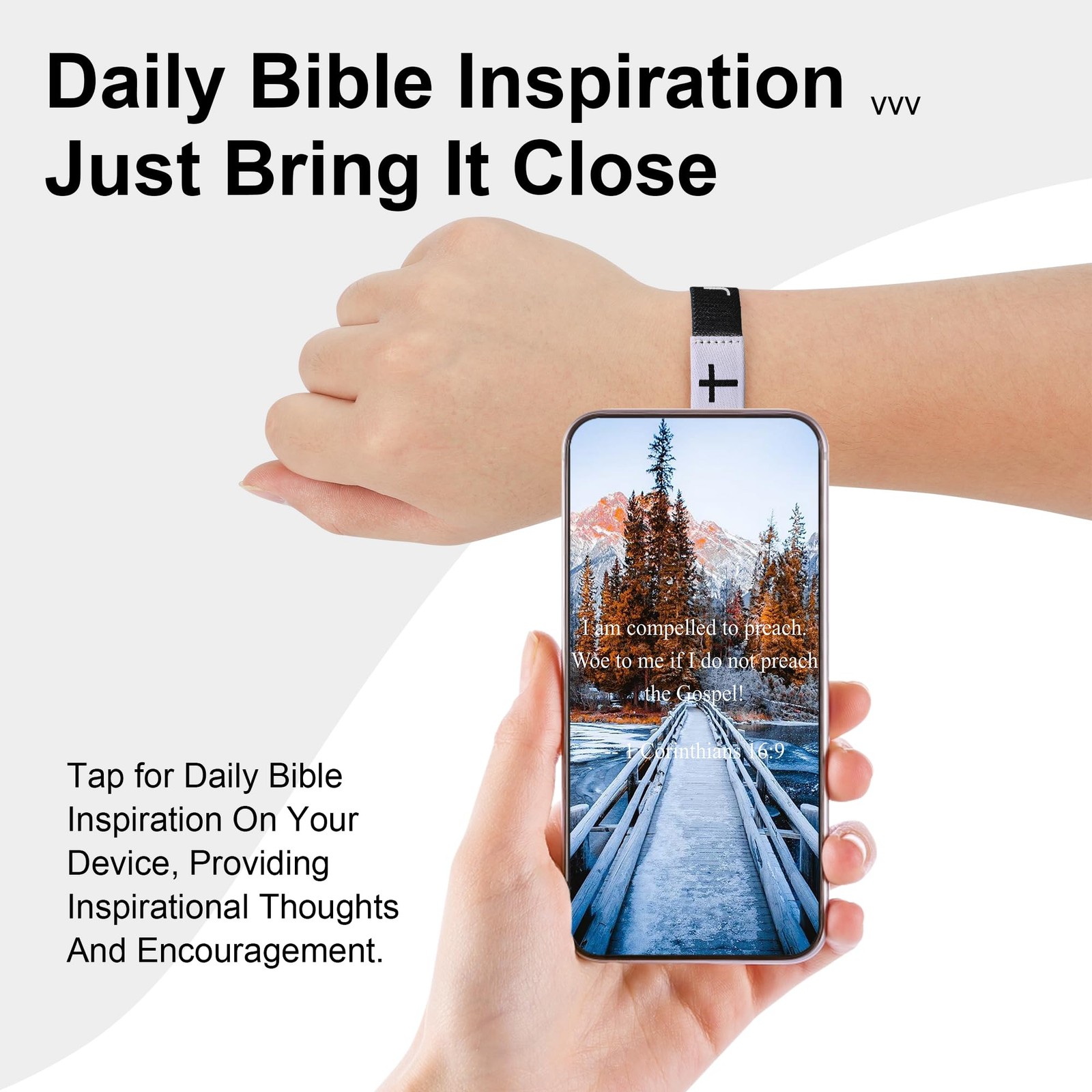 Daily Bible Verse Jesus is King Bracelet, Christian Jesus Wearable Bracelet W…