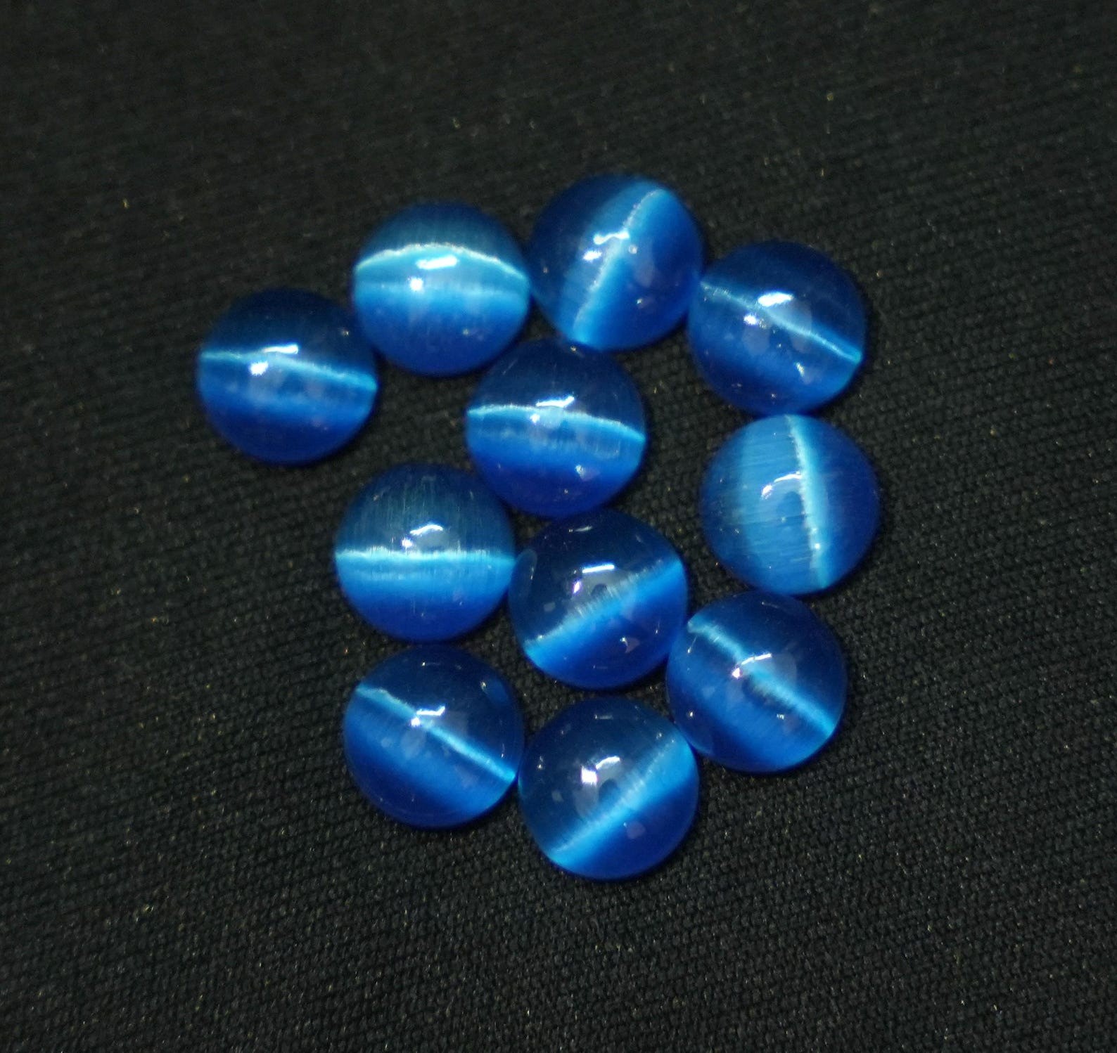Natural Blue MonaLisa Gemstone Round Cabochon 6mm to 25mm Loose Gemstone