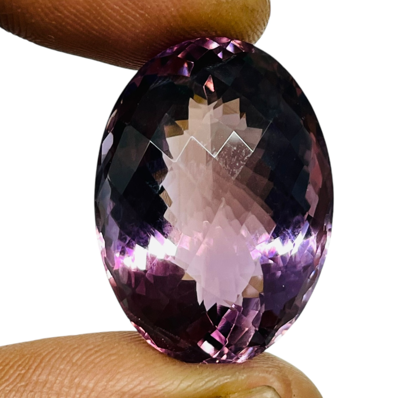 VVS 48 Cts Natural Amethyst 28.5×20.5mm Oval Cut Huge Pendant Size Gemstone