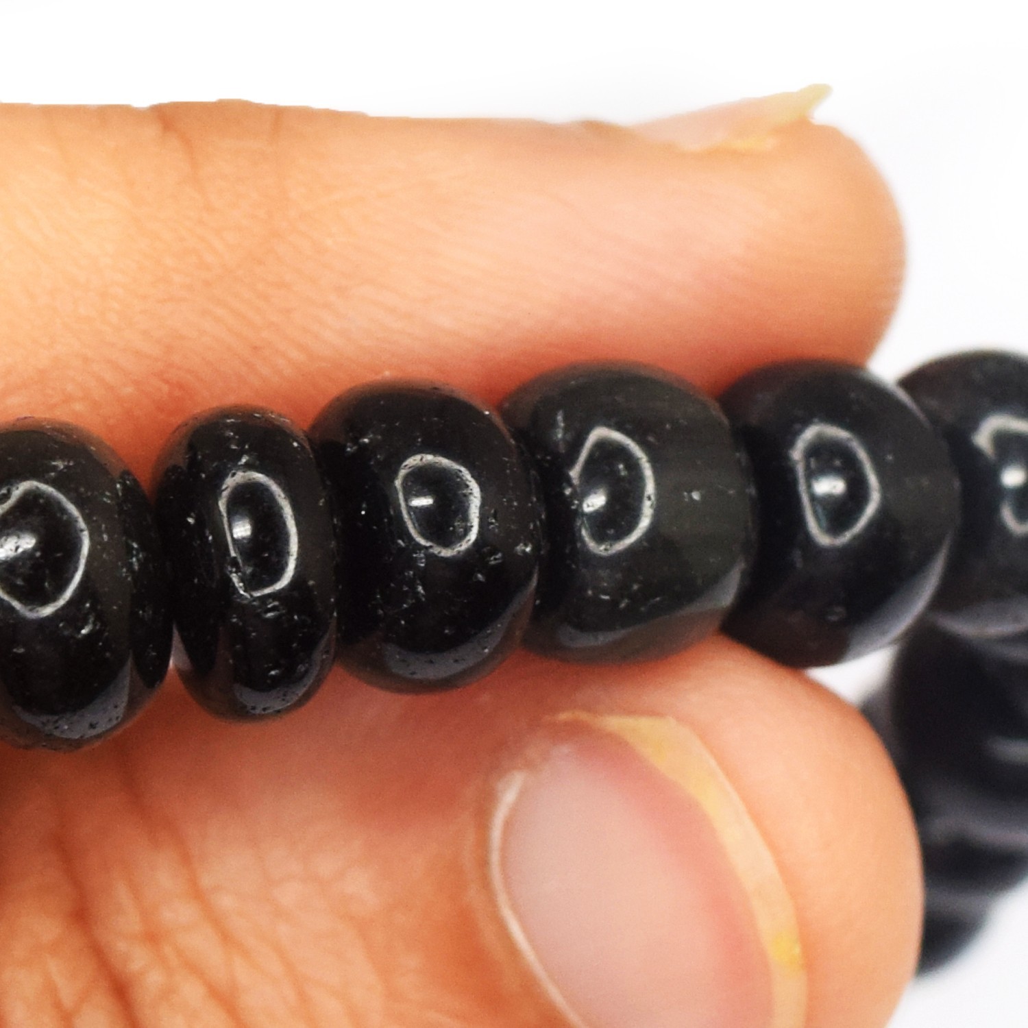 World Class Amazing 100.00 Cts Obsidian Stretchable Bracelet Beaded RK 137 AZ1