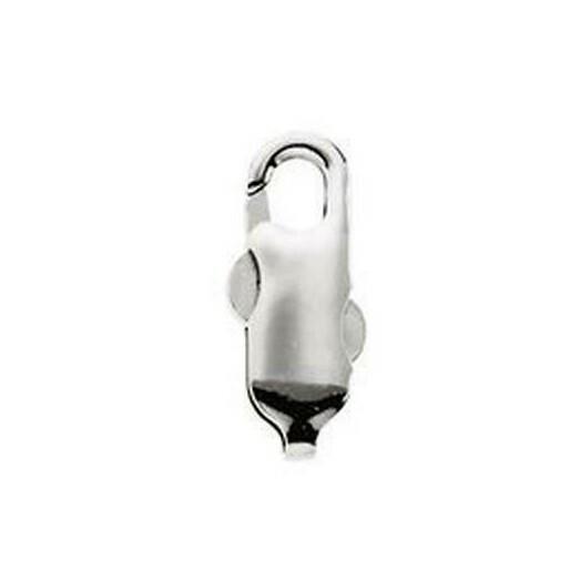 .925 Sterling Silver Double Push Lock Lobster Clasp Jaw Hook 13.5x5mm for Chain