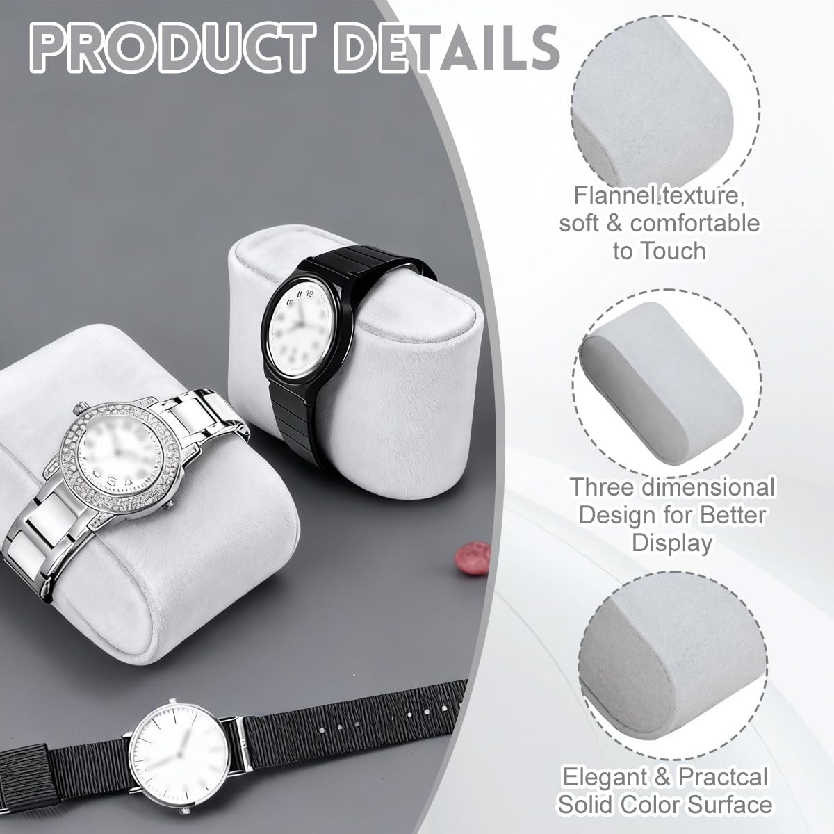 6 Pcs Watch Display Pillows Bracelet Cushions Soft Watch Bracelet Holder Velv…