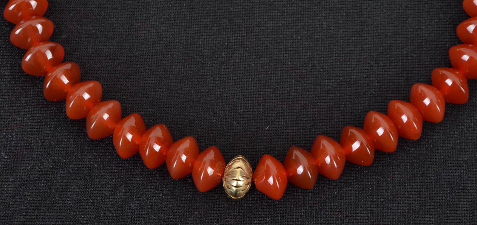 Real Pearl Necklace Agate Beads Terracotta 123g 52cm Long Gemstone Jewellery