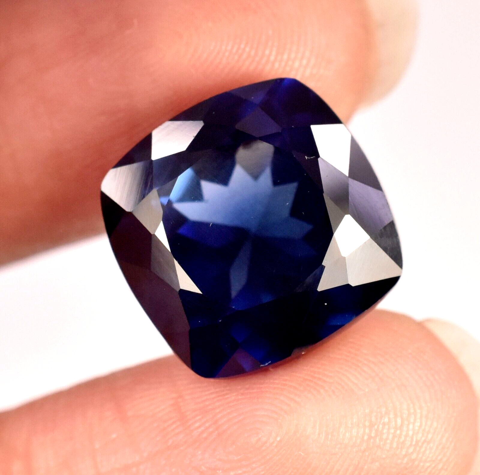 AAA 17.65 CT+ Natural Ceylon Blue Sapphire Cushion Cut Certified Loose Gemstone