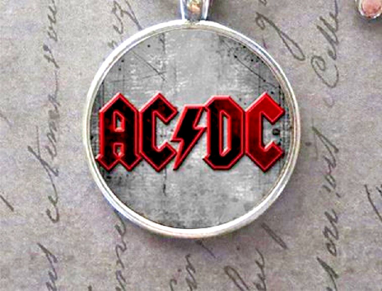 AC DC MUSIC ROCK BAND handmade Pendant 925 Sterling Silver 20″ Necklace women