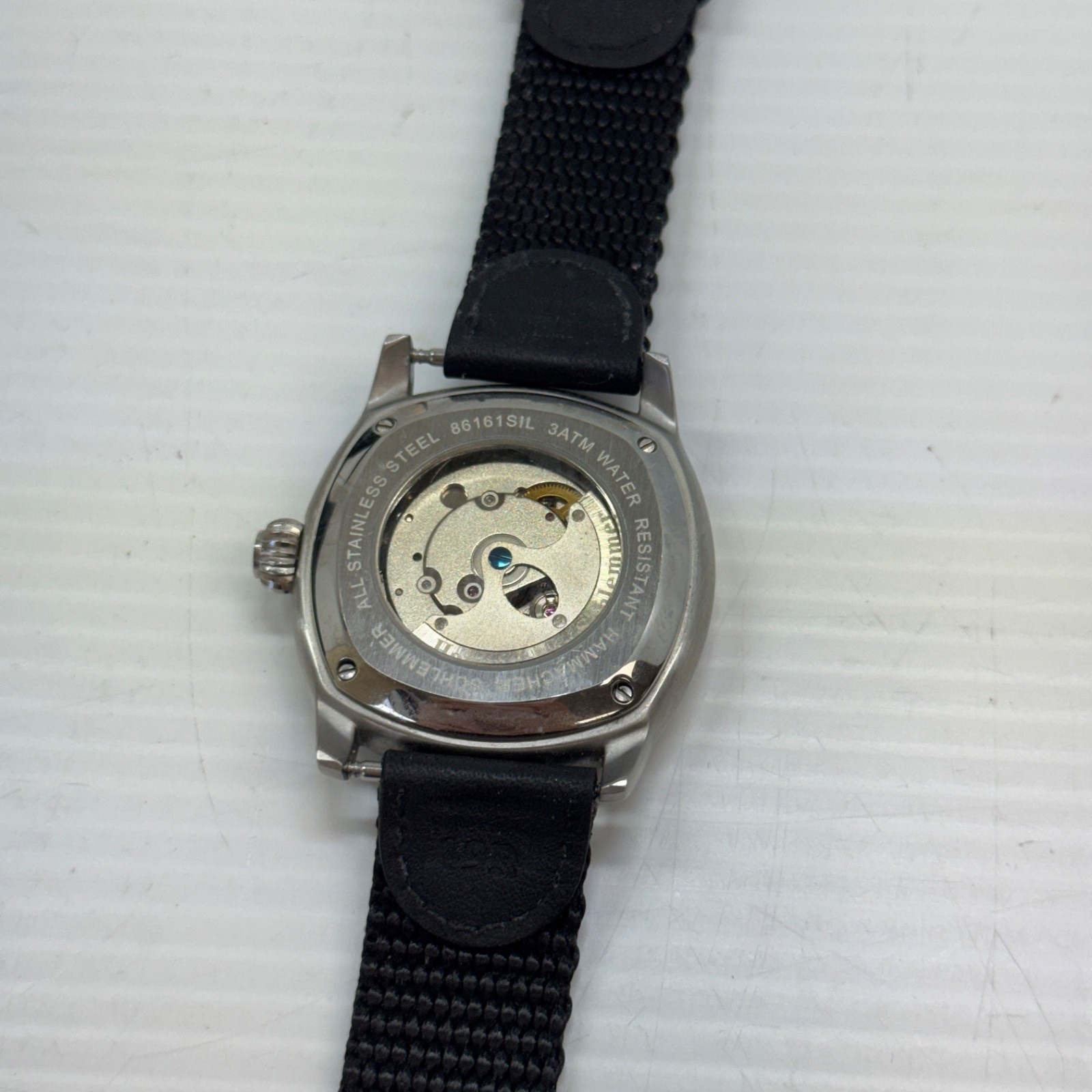 Hammacher Schlemmer Automatic Watch 21 Jewels Retrograde Style Men’s w Box