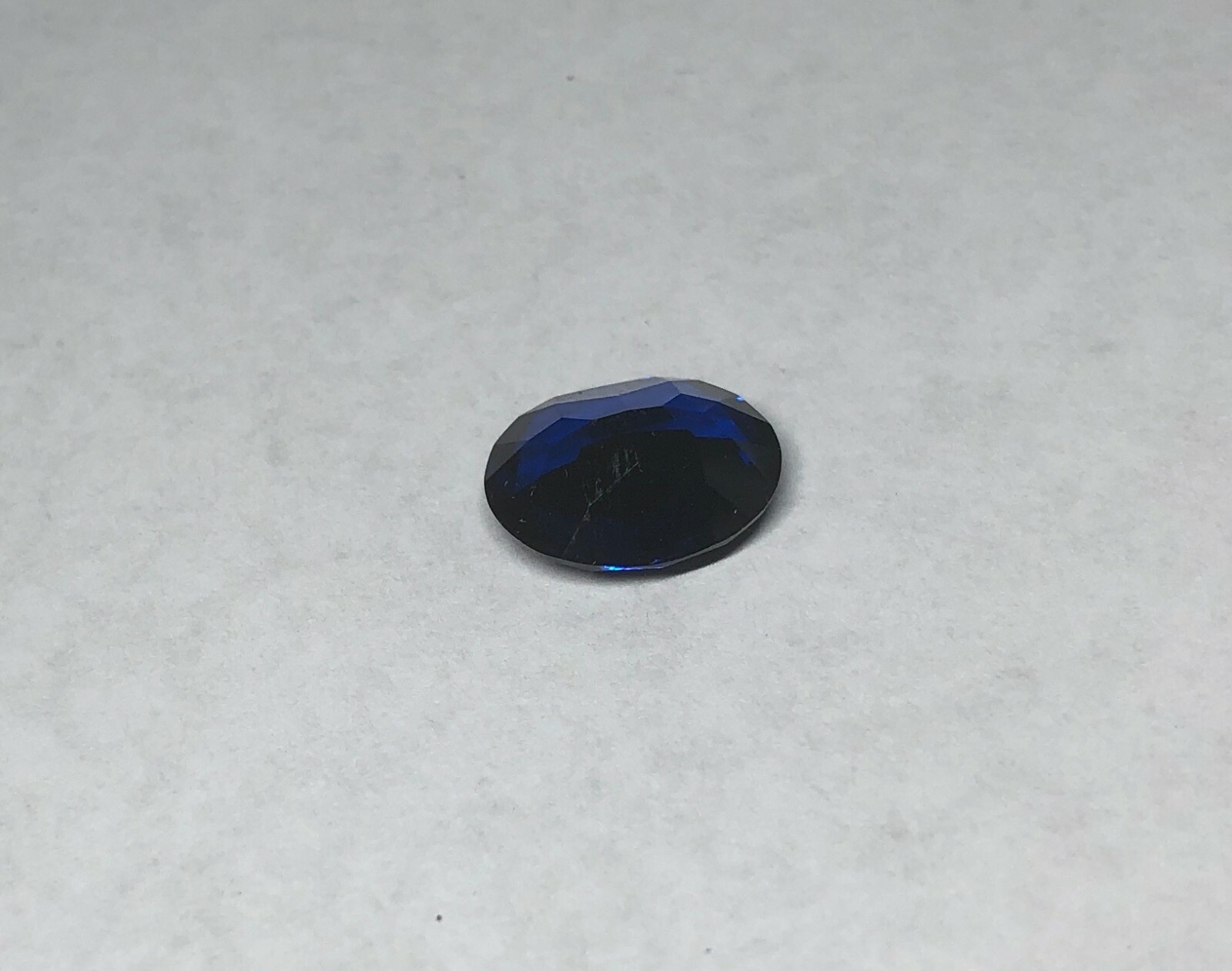 Synthetic Lab Created Spinel Blue Sapphire 14mm x 12mm Oval Loose Stone