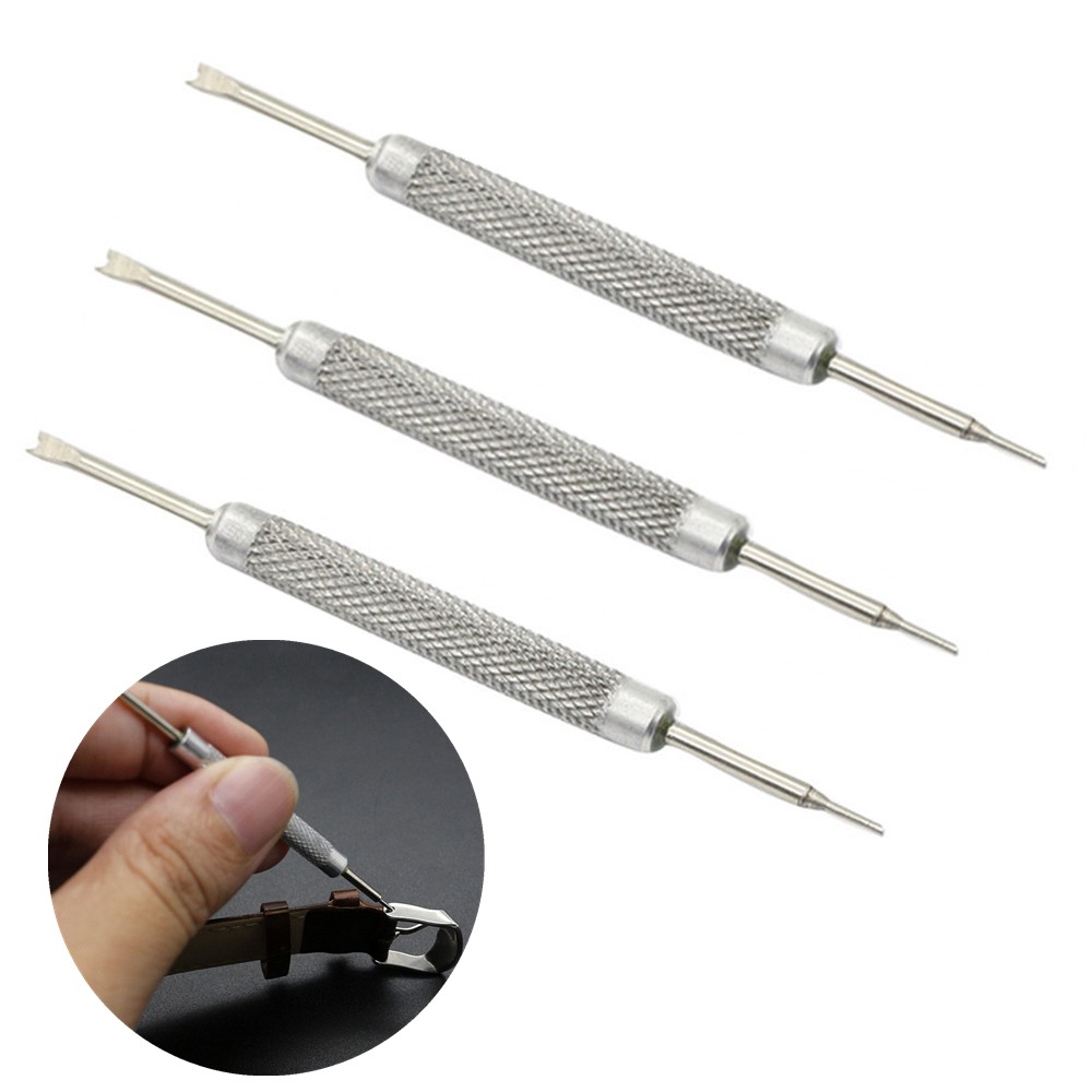 3Pcs Watchmaker Watch Band Spring Bars Strap Link Pins Remover Steel Repair Tool