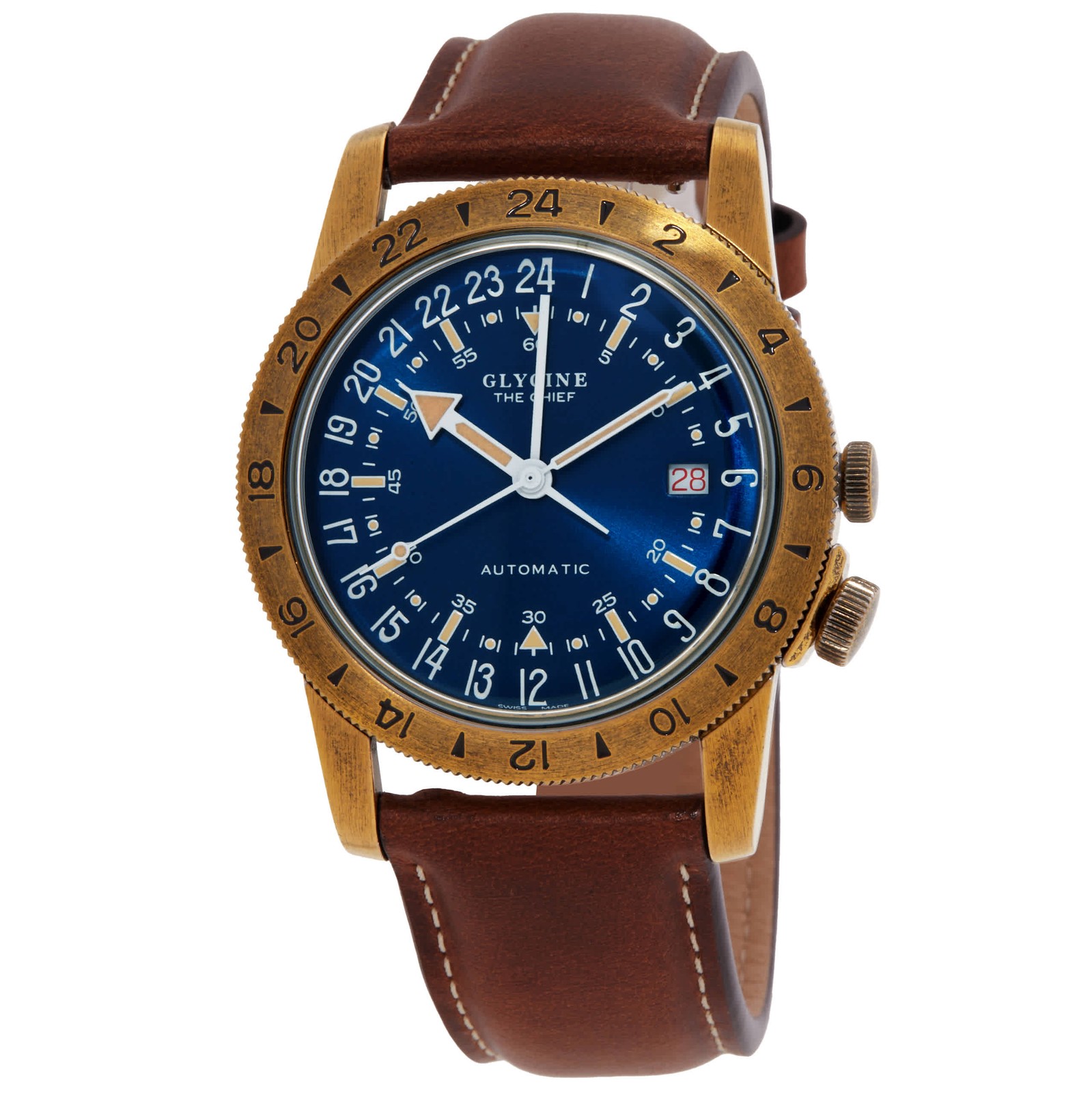 Glycine Airman Vintage The Chief Automatic Blue Dial Men’s Watch GL0308