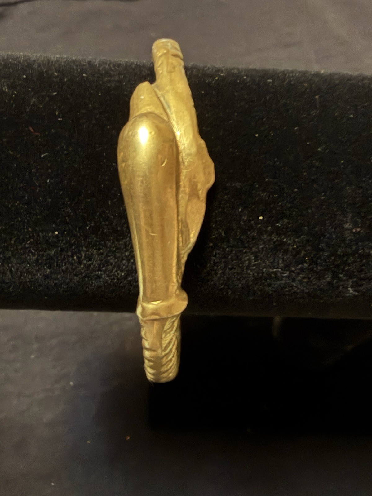 Gold Tone Brass Bangle Bracelet Metal No Stone Fashion Jewelry
